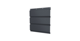 Софит металлический полная перфорация 0,45 Drap с пленкой RAL 7024 мокрый асфальт