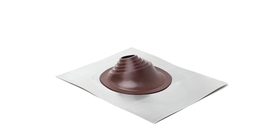 Проходной элемент MF угловой №1 (75-200мм) +240 силиконовый (металлический неокрашенный фланец) коричневый