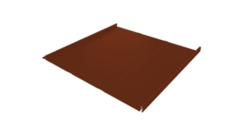 Фальц двойной стоячий Line Grand Line 0,45 PE с пленкой на замках RAL 3009 оксидно-красный