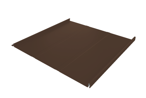 Фальц двойной стоячий Line Grand Line 0,45 PE с пленкой на замках RAL 8017 шоколад