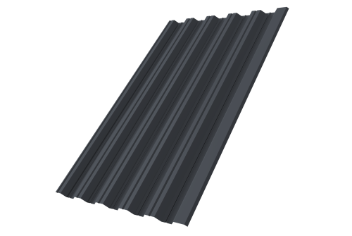 Профнастил НС35R 0,5 Satin RAL 7024 мокрый асфальт