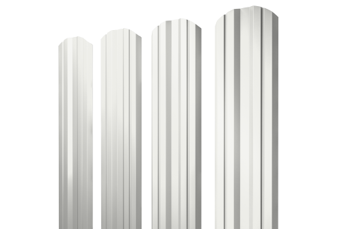 Штакетник Twin фигурный 0.45 PE RAL 9003 сигнальный белый