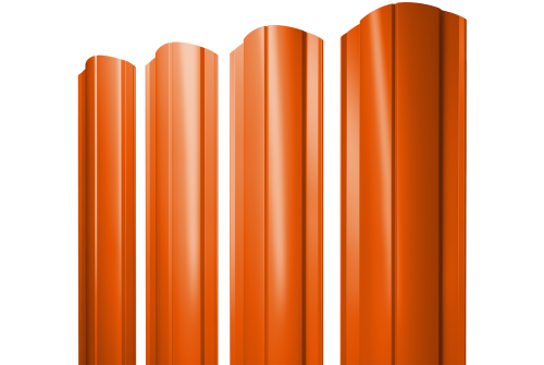 Штакетник Круглый фигурный 0,45 PE RAL 2004 оранжевый