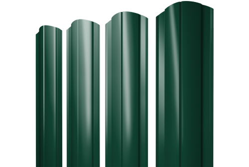 Штакетник Круглый фигурный 0.5 Satin RAL 6005 зеленый мох