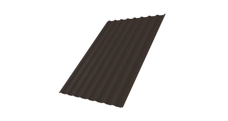 Профнастил С20В 0,5 Satin Мatt RR 32 темно-коричневый