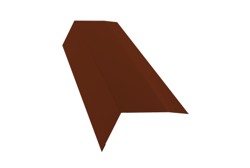 Планка карнизная 100х65 0,45 PE с пленкой RAL 3009 оксидно-красный (2м)