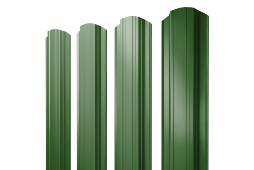 Штакетник Прямоугольный фигурный 0,45 PE RAL 6002 лиственно-зеленый