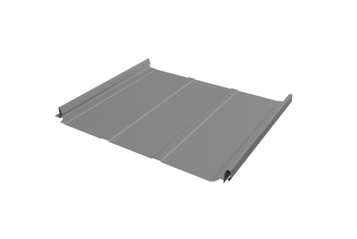 Кликфальц Pro Line Grand Line 0,5 Satin с пленкой на замках RAL 9006 бело-алюминиевый