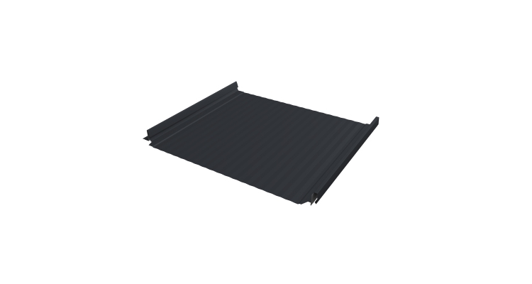 Кликфальц Pro Gofr Grand Line 0,5 PurPro Matt 275 с пленкой на замках RAL 7024 мокрый асфальт