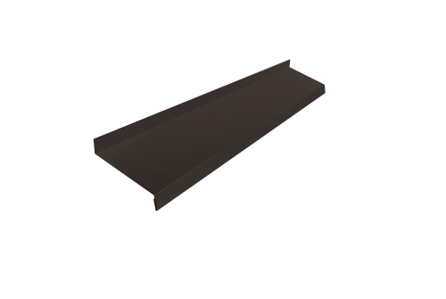 Отлив простой 150 0,5 Satin с пленкой RR 32 темно-коричневый (2м)