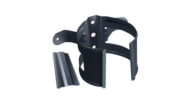 Кронштейн трубы Grand Line PU на дерево 100мм RAL 7024 мокрый асфальт