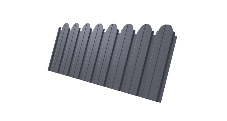 Профнастил С10B фигурный 0,45 Drap TX RAL 7004 сигнальный серый