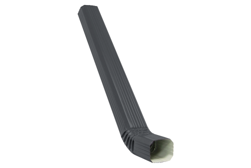 Труба прямоугольная с коленом Vortex 1м RAL 7024 мокрый асфальт