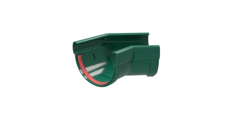 Угол желоба 135 град.Дизайн 135 ПВХ Grand Line зеленый (RAL 6005)