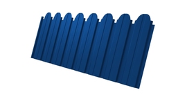 Профнастил С10B фигурный 0.5 Satin RAL 5005 сигнальный синий