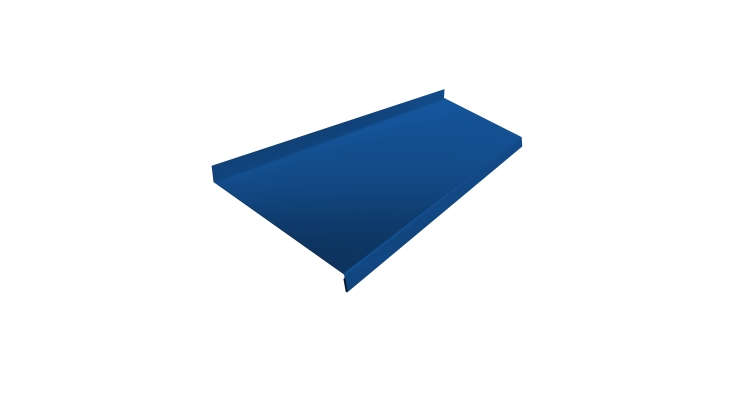 Отлив простой 250 0,5 Satin с пленкой RAL 5005 сигнальный синий (3м)