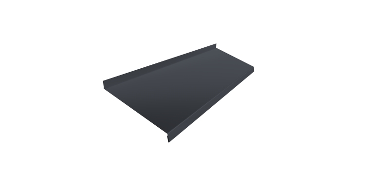 Отлив простой 250 0,5 Atlas X с пленкой RAL 7024 мокрый асфальт (3м)