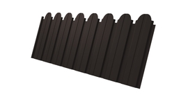 Профнастил С10B фигурный 0.5 Satin RR 32 темно-коричневый