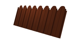 Профнастил С10B фигурный 0.5 Satin RAL 3009 оксидно-красный