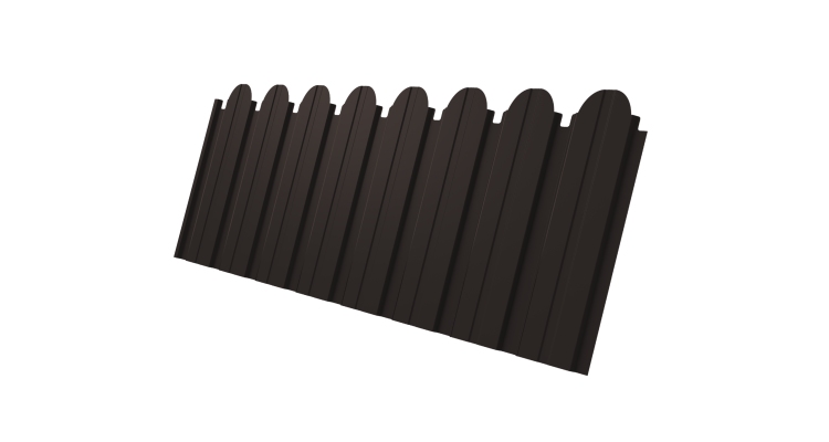 Профнастил C10B фигурный 0.5 Atlas X RR 32 темно-коричневый