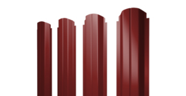 Штакетник П-образный A фигурный 0,5 Satin RAL 3011 коричнево-красный