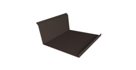 Планка примыкания нижняя 20х122х260х15 0,5 Satin Matt RR 32 темно-коричневый (3м)