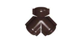 Тройник Y малого конька полукруглого 0,5 Drap TX с пленкой RAL 8017 шоколад