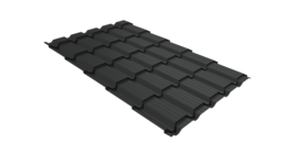 Металлочерепица Верховье квадро профи Grand Line 0,5 PurPro Matt 275 RAL 7016 антрацитово-серый