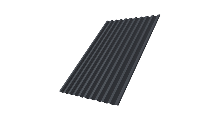 Профнастил С21R 0,4 PE RAL 7024 мокрый асфальт