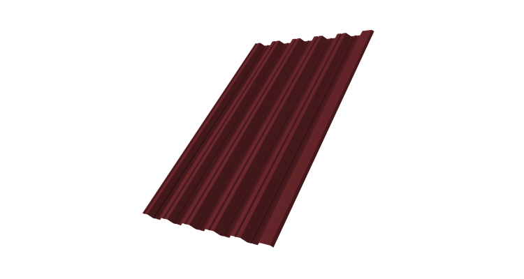 Профнастил НС35R 0,5 Satin Matt RAL 3005 красное вино