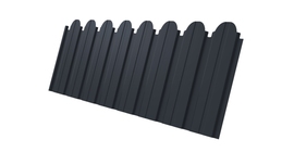 Профнастил C10B фигурный 0.5 PurLite Matt RAL 7024 мокрый асфальт