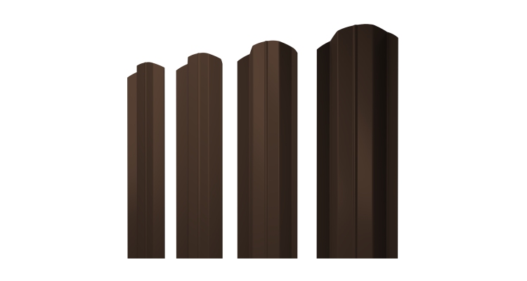 Штакетник М-образный В фигурный 0,45 Drap TwinColor RAL 8017 шоколад