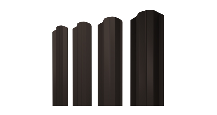 Штакетник М-образный B фигурный 0,5 Drap TX RR 32 темно-коричневый