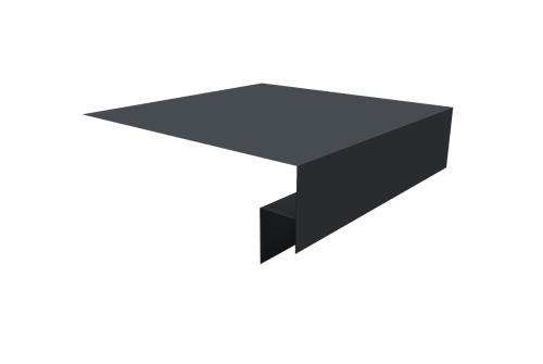 Планка околооконная сложная Блок-хаус new 200х50х27 0,45 Drap TwinColor RAL 7024 мокрый асфальт (2м)