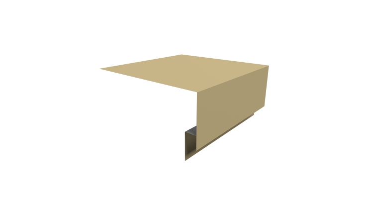 Планка околооконная сложная Блок-хаус new 200х75х27 0,45 PE с пленкой RAL 1014 слоновая кость (2м)