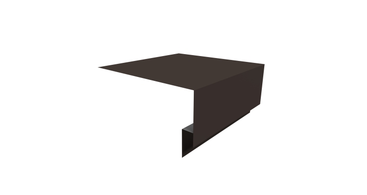 Планка околооконная сложная Блок-хаус new 250х75х27 0,5 Drap RR 32 темно-коричневый (3м)