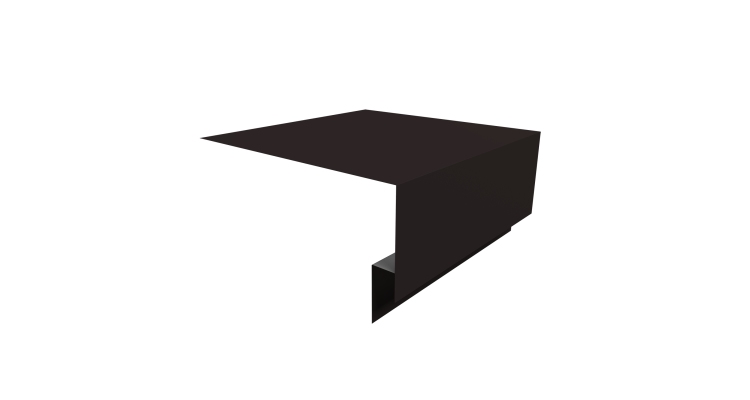 Планка околооконная сложная Блок-хаус new 250х75х27 0,5 Drap TX RAL 9005 черный (2м)