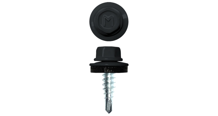 Саморез по металлу Daxmer 4.8х19 RAL 7021 (250) сверло №2