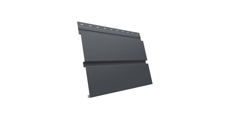 Софит металлический Квадро Брус без перфорации 0,45 PE с пленкой RAL 7024 мокрый асфальт