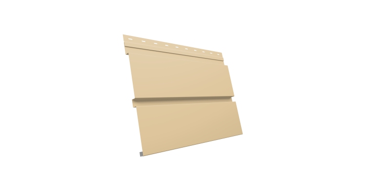 Софит металлический Квадро Брус без перфорации 0,45 PE с пленкой RAL 1014 слоновая кость