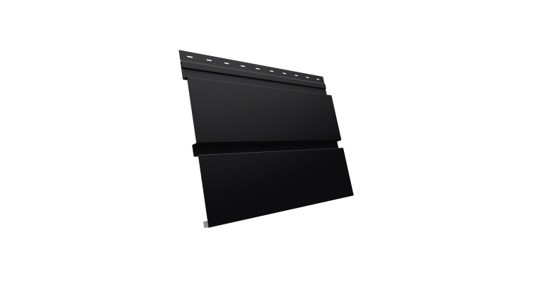 Софит металлический Квадро Брус без перфорации 0,5 Drap с пленкой RAL 9005 черный