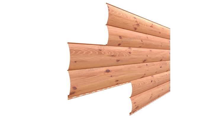 Сайдинг Металл Профиль Woodstock-Т-28х330 (ECOSTEEL_T-12-Золотой Орех-0.45)