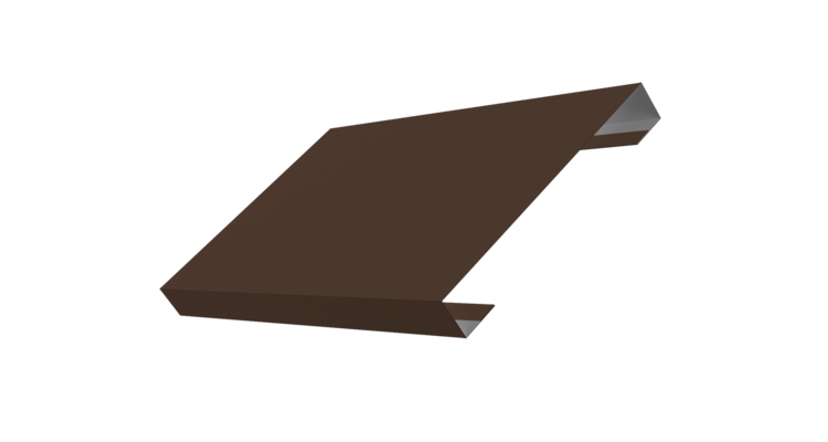 Ламель лицевая 150 забора жалюзи Texas 0.45 Drap с пленкой RAL 8017 шоколад