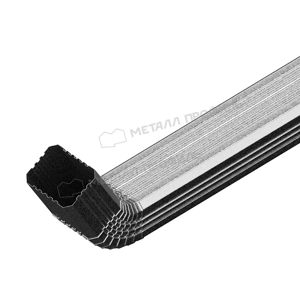 Труба водосточная с коленом Металл Профиль БЮДЖЕТ 76х102х3000 Цинк