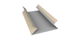 Планка угла внутреннего составная верхняя 0,5 Satin с пленкой RAL 1015 светлая слоновая кость (2м)