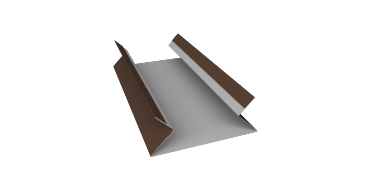 Планка угла внутреннего составная верхняя 0,5 Satin с пленкой RAL 8017 шоколад (2м)