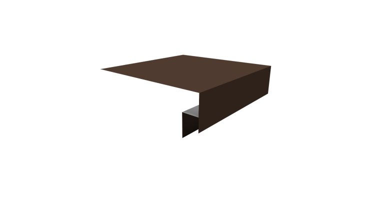 Планка околооконная сложная Экобрус Grand Line 200х50х25 0,5 Satin с пленкой RAL 8017 шоколад (2м)