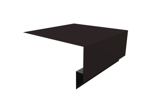 Планка околооконная сложная Экобрус Grand Line 200х75х25 0,5 Satin Matt RAL 9005 черный (3м)