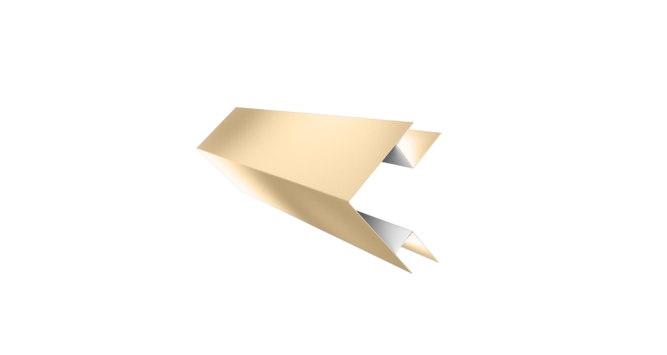 Угол внешний сложный 75х75 0,45 PE с пленкой RAL 1014 слоновая кость (3м)