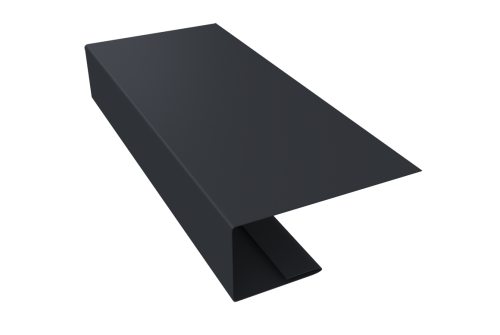 J-Профиль 18мм 0,45 Drap TwinColor RAL 7024 мокрый асфальт (2м)